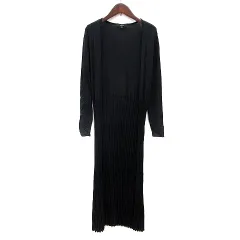 リエンダ rienda カーディガン ニット ロング リブ F 黒 ブラック /MN