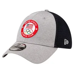 ニューエラ レディース アクセサリー 帽子 Mens New Era Gray Team USA Tech 39THIRTY Flex Hat Usa Grey グレー