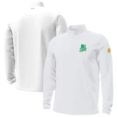 アンダーアーマー レディース トップス Tシャツ スウェット Mens Under Armour White Notre Dame Fighting Irish All Fight Motion QuarterZip Sweatshirt Ntd White