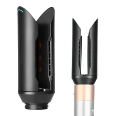 スムージングアタッチメント FOR DYSON AIRWRAP ダイソン エアラップ マルチスタイラー用 ストレイトナー変換 ボリュームあるストレート 熱ダメージ防止 HS01 HS05 i.d.対応 ブラック@ 48d95174