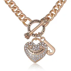 ジューシークチュール レディース アクセサリー ネックレス・チョーカー・ペンダントトップ レース ロゴ Juicy Couture Gold Tone Heart Logo Charm Necklacのサムネイル