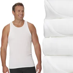 ヘインズ レディース トップス シャツ トール Big Tall Hanes 4Pack ComfortSoftank Top Undershirts White ホワイトのサムネイル