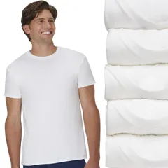 ヘインズ レディース トップス シャツ クルーネック Mens Hanes Ultimate 5Pack ComfortSoft Crewneck Undershirts White ホワイトのサムネイル