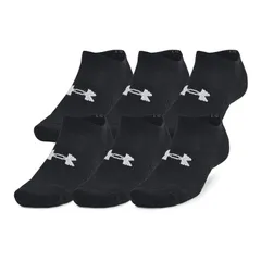 アンダーアーマー レディース アンダーウェア 靴下 コットン Mens Under Armour Training Cotton 6Pack No Show Socks Black ブラック