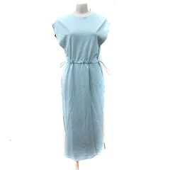 ナチュラルクチュール natural couture ワンピース ロング フレンチスリーブ F 水色 /YI