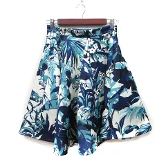 EGGS フレアスカート ミモレ ロング 花柄 40 L マルチカラー /YI