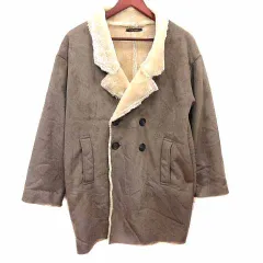 チャオパニック CIAOPANIC フェイクムートンコート ミドル丈 裏ボア F 茶 ブラウン /YK