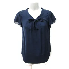 イノウェーブ innowave ブラウス プルオーバー フレンチスリーブ M 紺 ネイビー /YI