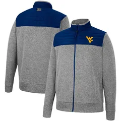 コロシアム レディース アウター ジャケット・ブルゾン Mens Colosseum CharcoalNavy West Virginia Mountaineers Putter Herringbone FullZip Jacket Wvu Charco チャ