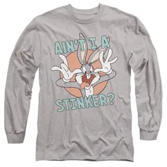 アニメキャラクター レディース トップス Tシャツ Licensed Character Looney Tunes Ain t I a Stinker Long Sleeve AdultShirt Athletic Heather ヘザー