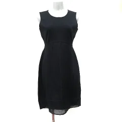 プラステ PLST ワンピース ひざ丈 ノースリーブ 2 M 濃紺 /YI