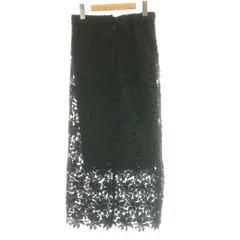 デイシー deicy フラワーレースタイトスカート ロング F 黒 ブラック /SS ■OS