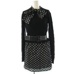 ダーリッチ Darich ニットレイヤードワンピース ミニ ドット F ブラック /DF ■OS