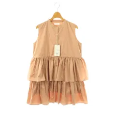 ダーリッチ Darich ボリュームフリルワンピース ミニ ノースリーブ F ピンクベージュ /DO ■OS