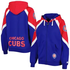 スターター レディース アウター ジャケット・ブルゾン パーカー WomenstarteroyalRed Chicago Cubs Hail Mary FullZip Hoodie Cublue ブルのサムネイル