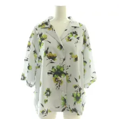 B&Y ユナイテッドアローズ BEAUTY&YOUTH ビューティー&ユース フラワープリント5分袖シャツ オープンカラー ライトグレー マルチカラー /DO ■OS