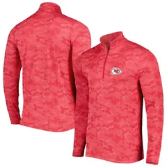 アンティグア レディース アウター ジャケット・ブルゾン スウェット シャツ Mens Antigua Red Kansas City Chiefs Brigade QuarterZip Sweatshirt Chf Red レッド