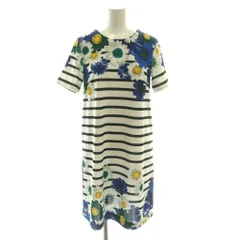 チェスティ Chesty ワンピース 花柄 ボーダー ミニ マルチカラー 0 紺 ネイビー 白 ホワイト /SS ■OS