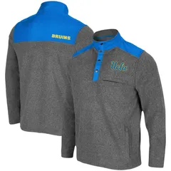 コロシアム レディース アウター ジャケット・ブルゾン Mens Colosseum Heathered CharcoalBlue UCLA Bruins Huff Snapullover Ucl Charco チャコール