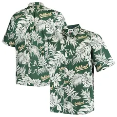 レインスプーナー レディース トップス Tシャツ ダウン Mens Reyn Spooner Green Oakland Athletics Aloha ButtonDown Shirt Oas Grのサムネイル