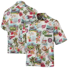 レインスプーナー レディース トップス Tシャツ Mens Reyn Spooner White Washingtonationalscenic ButtonUp Shirt Nat White ホワのサムネイル