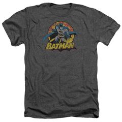 애니메이션 캐릭터 레이디스 탑스 티셔츠 Licensed Character Justice League Of America Batman Rough Distress Adult Heather Tshirt Charcoal 차콜