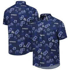 レインスプーナー レディース トップス Tシャツ Mens Reyn Spooner Navy Dallas Cowboys Kekai ButtonUp Shirt Cow Navy ネイビーのサムネイル