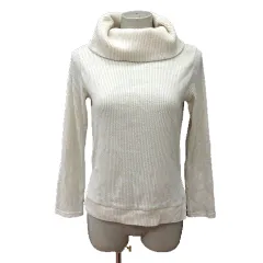 バイバイ Bye Bye ニット セーター オフタートル 長袖 M 白 アイボリー /MN