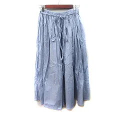ジャーナルスタンダード レリューム JOURNAL STANDARD relume フレアスカート ギャザー ロング 水色 /YI