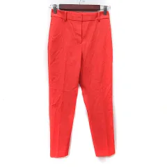 プラステ PLST スラックスパンツ 麻混 リネン混 XS オレンジ /YI