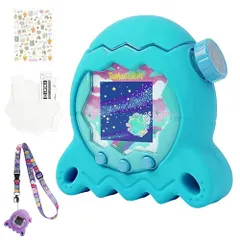 【自立可能 & 4in1豪華セット】Tamagotchi Paradise用 ケース + 画面保護フィルム 2枚 + ネックストラップ + ハンドストラップ シリコン カバー 立ち機能 落下防止 衝撃吸収 指紋防止 傷防止 かわいい 全面保護 fd2faedd