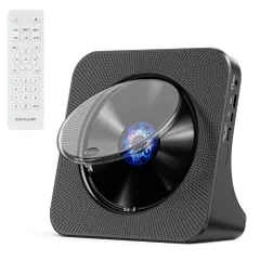 Gueray CDプレーヤー Bluetooth受信/送信 スピーカー内蔵 デスクCDプレーヤー USB再生 AUX出力サポート FMラジオ機能 CDラジカセ A-Bリピート再生 CDプレイヤー 音楽鑑賞/語学学習/胎児教育 PSE認証済み  eceb8118