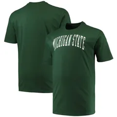 チャンピオン レディース トップス Tシャツ トール ロゴ Mens Champion Green Michigan State Spartans Big Tall Arch Team Logo TShirt Msu Green グリーン