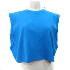 スライ SLY ニット カットソー ノースリーブ F 青 ブルー /YI