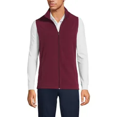 ランズエンド レディース アウター ジャケット・ブルゾン ベスト フリース Mens Lands End Lightweight Fleece Vest Burgundy バーガンディのサムネイル