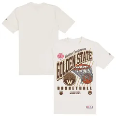 ニューエラ レディース トップス Tシャツ ヴィンテージ Mens New Era Cream Golden State Warriors Oversized City Edition Remix Vintage TShirt War Beige ベージュ