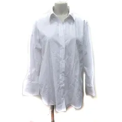 ザラ ZARA シャツ ブラウス スキッパーカラー 長袖 白 ホワイト /YI