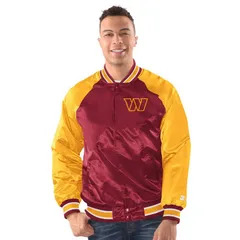 スターター レディース アウター ジャケット・ブルゾン Tシャツ Menstarter BurgundyGold Washington Commanders Inductee FullSnap Varのサムネイル