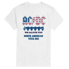 アニメキャラクター レディース トップス Tシャツ グラフィック Licensed Character Mens ACDC North American Tour 1982 Graphic Tee W