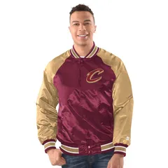 スターター レディース アウター ジャケット・ブルゾン Tシャツ Menstarter WineGold Cleveland Cavaliers Inductee FullSnap Varsity Jのサムネイル