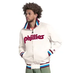 スターター レディース アウター ジャケット・ブルゾン キャップ ロゴ Menstarter White Philadelphia Phillies The Captain Cooperstown Lのサムネイル