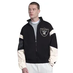 スターター レディース アウター ジャケット・ブルゾン パーカー Menstarter Black Las Vegas Raiders The Gust FullZip Hoodie Lvr Blacのサムネイル