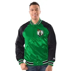 スターター レディース アウター ジャケット・ブルゾン Tシャツ Menstarter Kelly GreenBlack Boston Celtics Inductee FullSnap Varsitのサムネイル