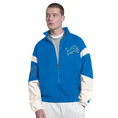 スターター レディース アウター ジャケット・ブルゾン パーカー Menstarter Blue Detroit Lions The Gust FullZip Hoodie Lns Blue ブルーのサムネイル