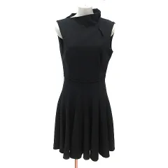 ザラウーマン ZARA WOMAN ワンピース ひざ丈 ノースリーブ M 黒 ブラック /MS