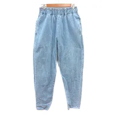 ヘルム Helm デニムパンツ ジーンズ テーパード イージーパンツ L 水色 ライトブルー /MN ●RY
