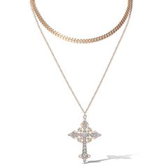 ブルーダイヤ ダブル クロス ロザリオ シルバー ネックレス 925 - メルカリ