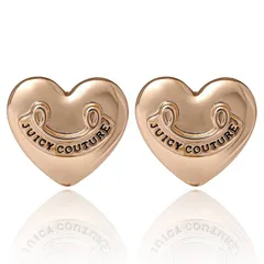 ジューシークチュール レディース アクセサリー ピアス・イヤリング ロゴ Juicy Couture Logo Heart Stud Earrings with Stonembellishmentsのサムネイル