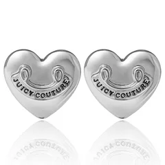 ジューシークチュール レディース アクセサリー ピアス・イヤリング ロゴ Juicy Couture Logo Heart Stud Earrings with Stonembellishmentsiのサムネイル