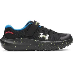 アンダーアーマー レディース シューズ スニーカー Under Armour Surge 4 AC Little Kids Running Shoes Black Yellow ブラック